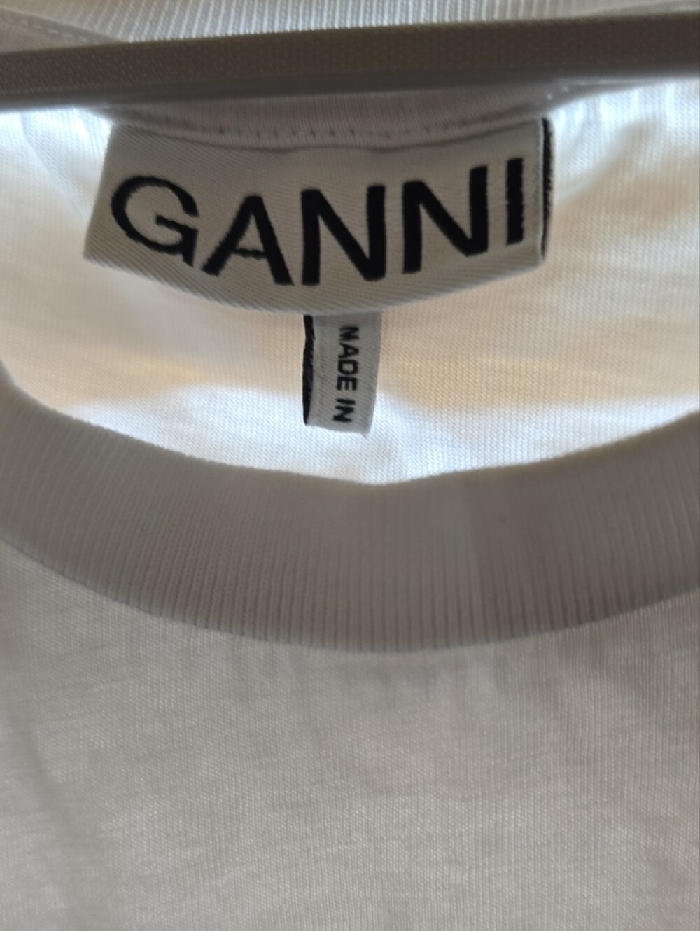 Pre-owned Ganni White Tee with Blue Cat Graphic - "Have a Nice Day!" L - Picture 2 of 6